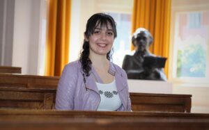 student in Academiegebouw Groningen